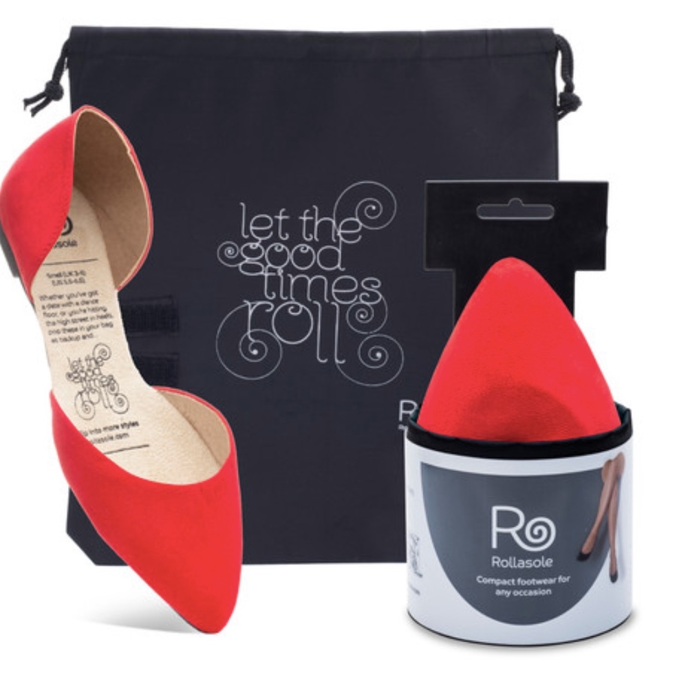 Vixen-Red Rollasole Foldable Flats Shoes